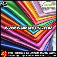 100% polyester stretch poly satin fabric