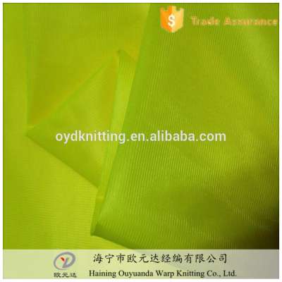 Reflective Cloth 100% Polyester Knitted Fluorescent Fabric for Safety Vest