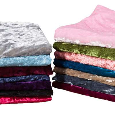 Polyester Spandex Ice Stretch Velvet Korean Crushed Velvet Fabric