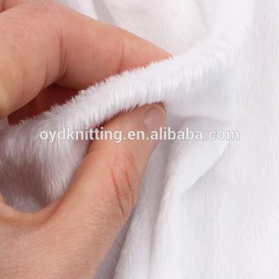 100% Polyester Knitted Super Soft Snow White 200gsm 150cm Smooth Velboa Fabric for Toys