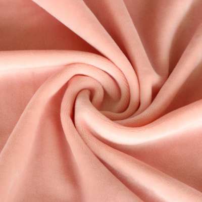 Warp Knitted 4 Way Stretch Spandex Super Soft Velvet Fabric for Blanket/Garment